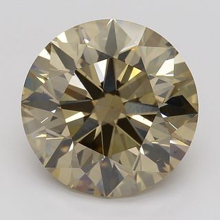 3.30 ct, Natural Fancy Dark Brown Even Color, SI1, Round cut Diamond (GIA Graded), Appraised Value: $22,800 