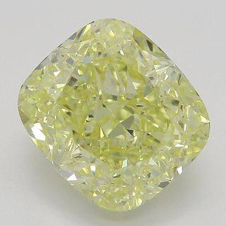 2.72 ct, Natural Fancy Yellow Even Color, VS2, Cushion cut Diamond (GIA Graded), Appraised Value: $49,400 