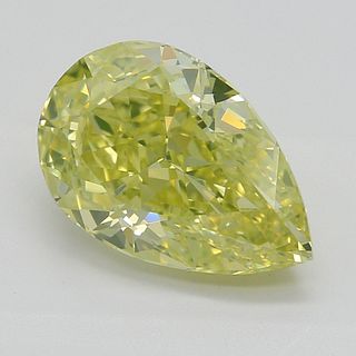 1.56 ct, Natural Fancy Intense Yellow Even Color, VS1, Pear cut Diamond (GIA Graded), Appraised Value: $47,200 