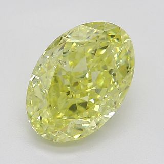 1.00 ct, Natural Fancy Intense Yellow Even Color, SI1, Oval cut Diamond (GIA Graded), Appraised Value: $14,400 