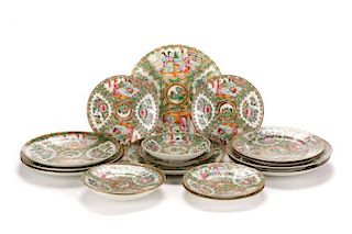 Group, 20 Chinese Export Rose Medallion Plates