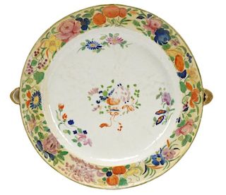Chinese Export Famille Rose Hot Water Plate
