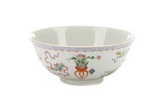 Chinese Famille Rose Precious Objects Bowl