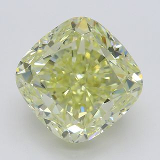 5.01 ct, Natural Fancy Light Yellow Even Color, VS1, Cushion cut Diamond (GIA Graded), Appraised Value: $92,100 