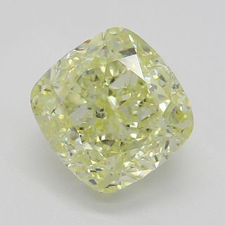 1.55 ct, Natural Fancy Yellow Even Color, SI1, Cushion cut Diamond (GIA Graded), Appraised Value: $14,600 