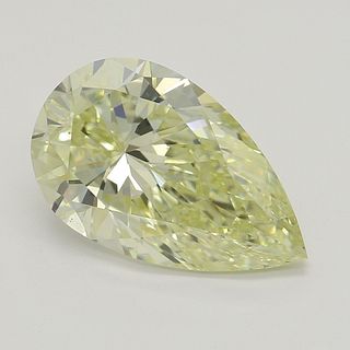 2.06 ct, Natural Fancy Light Yellow Even Color, SI1, Pear cut Diamond (GIA Graded), Appraised Value: $32,100 