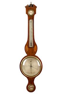 Anthony Pagani Inlaid Mahogany Barometer