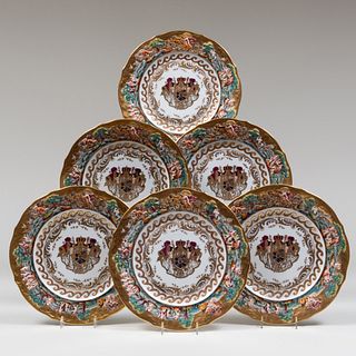 Set of Twelve Capodimonte Porcelain Dinner Plates