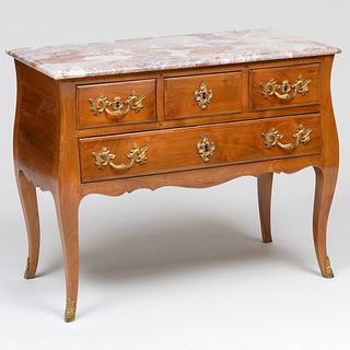 Louis XV Provincial Ormolu-Mounted Fruitwood Commode