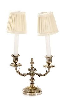 Silverplated French Candelabra Converted to Lamp