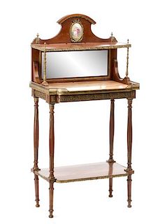 Louis XVI Style Tiered Pink Marble Console