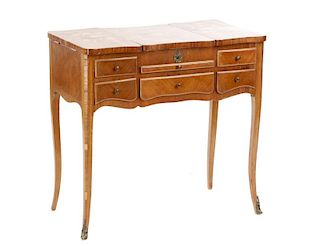 French Marquetry Poudreuse or Dressing Table