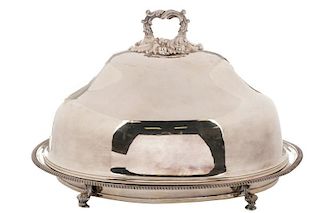 Silver Meat Cover and Platter, Thomas Wilkinson