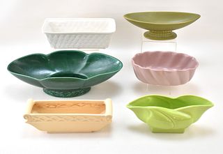 COLLECTION OF MID CENTURY POTTERY BOWLS & PLANTERS