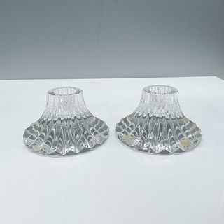 Pair of Baccarat Crystal Candle Holders, Massena