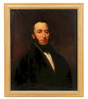 British School, "Portrait of a Man", Oil on Canvas
