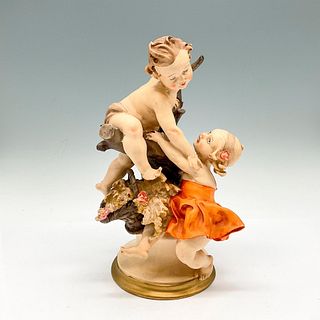 Vintage Capodimonte Style Children at Play Figurine