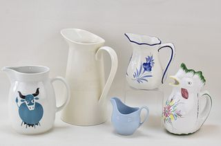 COLLECTION OF CERAMIC PITCHERS