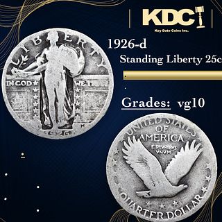 1926-d Standing Liberty Quarter 25c Grades vg+