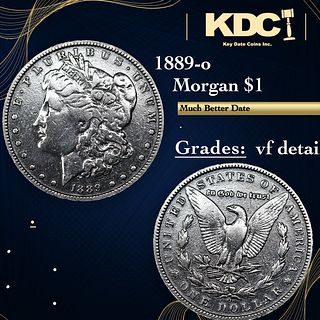 1889-o Morgan Dollar $1 Grades vf details
