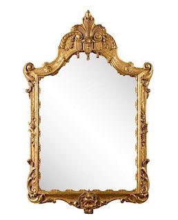 Chinese Chippendale Giltwood Tassel Mirror
