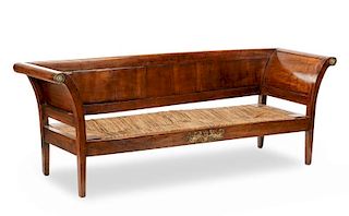French Empire Style Walnut Canape or Settee