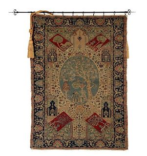 Fine Hand Woven Persian Rug 3' 11" x 5' 4"