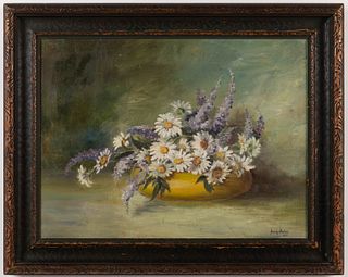 ANNIE LEE ANDRESS (TEXAS, 20TH CENTURY) FLORAL STILL LIFE PAINTING