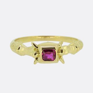 Renaissance Revival Burmese Ruby Ring