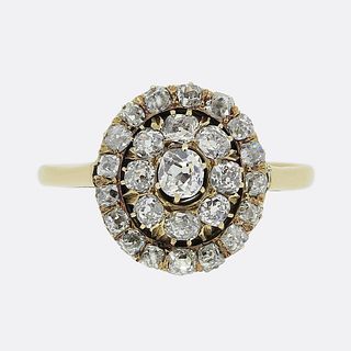 Antique Old Cut Diamond Cluster Ring