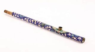 Chinese Enamel Decorated Opium Pipe