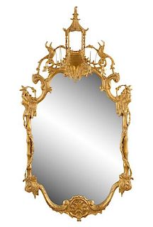 Carver's Guild Chinese Chippendale Giltwood Mirror