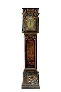 George II Japanned Long Case Clock, John Pyke