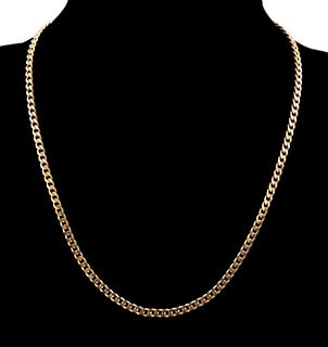 18K YELLOW GOLD CABLE CHAIN NECKLACE