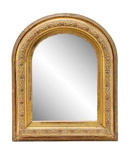 18th C. Continental Acanthine Arched Wall Mirror