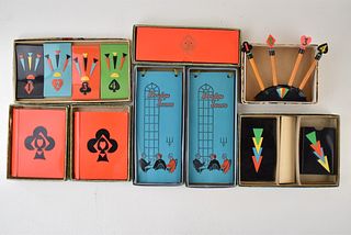COLLECTION OF NOVELTY BRIDGE GAME ACCESSORIES