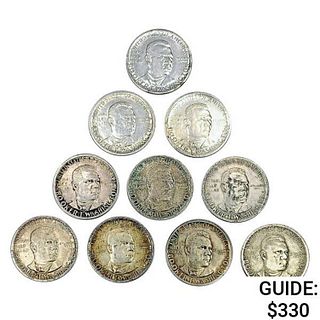 1946-1951 Booker T Washington Halves [10 Coins]   