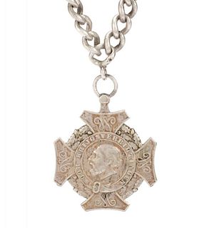Dutch Expedition Cross w/ Silver Metal Chain