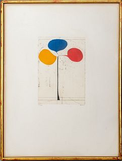 Richard Diebenkorn "Tri-Color" Etching, 1981