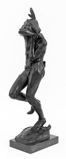 Hermon Atkins Macneil "Chant..." Bronze Sculpture