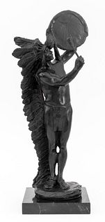 C.H. Humphriss "The Sun Dial" Bronze Sculpture