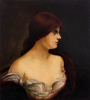 After Jean-Jacques Henner Woman Portrait Oil