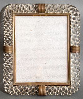 Venini Art Deco Twisted Rope Glass Picture Frame