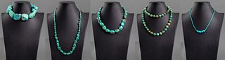 Turquoise Bead Necklaces, 5