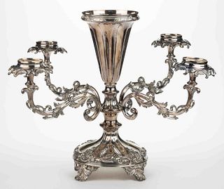 VICTORIAN SILVER-PLATED EPERGNE