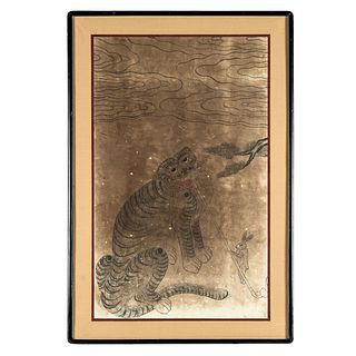 Korean Painting Tiger and Hare