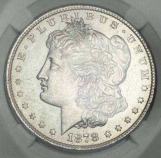 1878 8TF Morgan Silver Dollar MS65