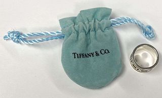 Tiffany & Co. 1995 Atlas Roman Numeral Ring .925 Sterling Silver