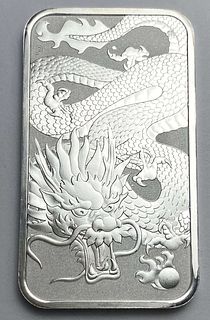 2022-P Australia Dragon 1 ozt .999 Silver Dollar Bar