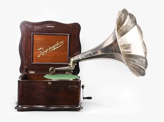 Reginaphone combination disc music box and phonograph